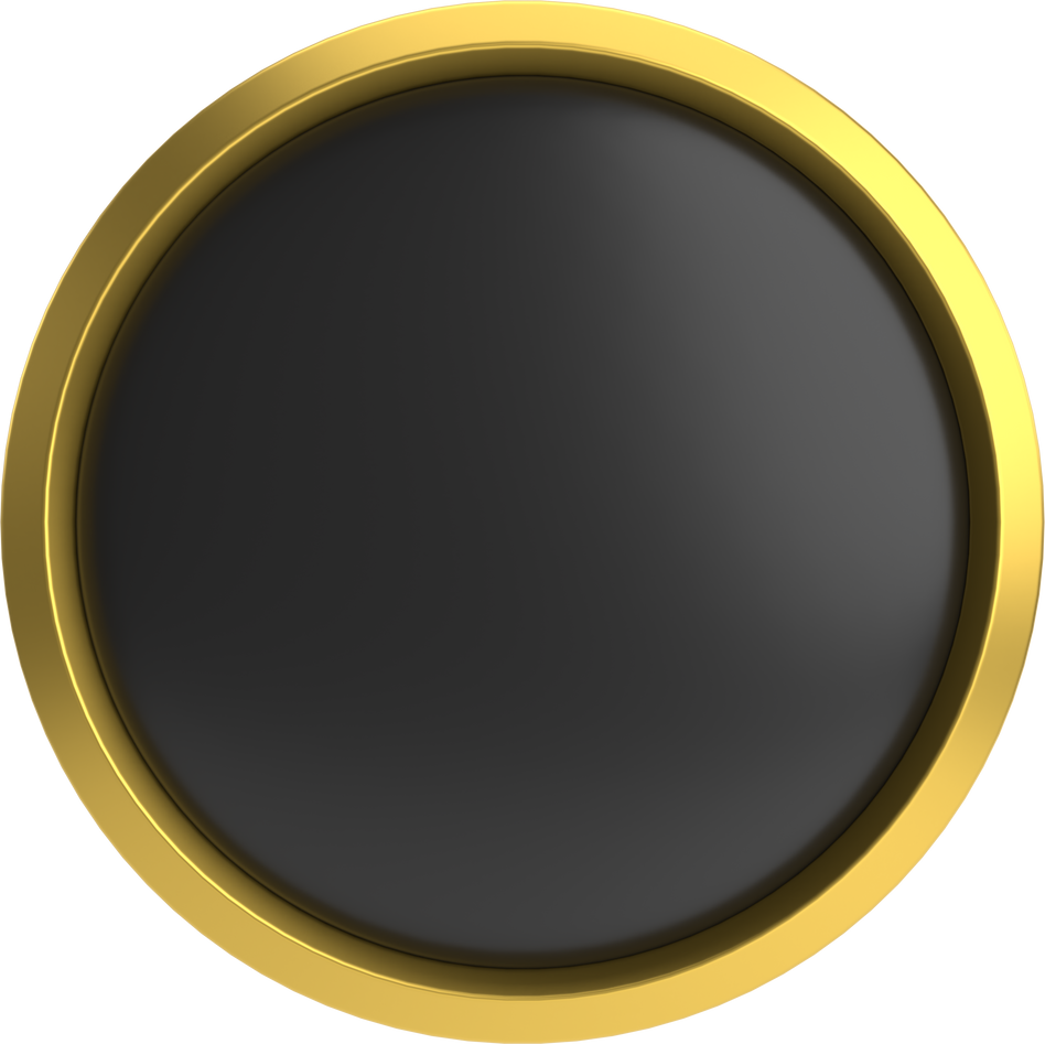 3D circle button. Luxury button. 3D illustration.