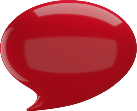 3d red chat bubble. speech bubble
