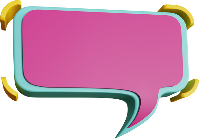 blue and pink chat comic bubble
